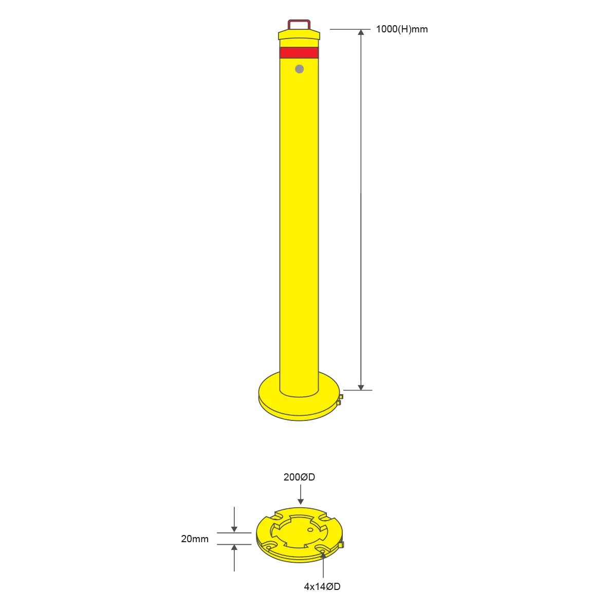 Ramguard Bollards Perth - R4 Removable Bollard