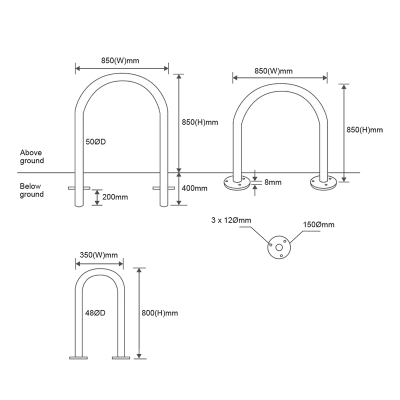 Bike Rack - U-Shaped