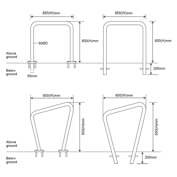 Bike Rack - U-Shaped