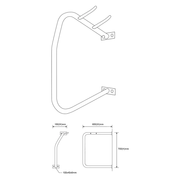 Bike Rack - Wall Mounted